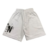 Icon Bermuda In Felpa Tinta Unita con Logo per Bambino IBSW00523 BIANCO ICON 