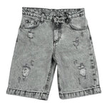 John Richmond Bermuda In Denim Tinta Unita con Girovita Regolabile per Bambino RBP26093BE GRIGIO JOHN RICHMOND 