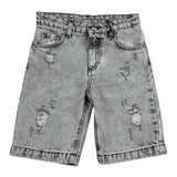 John Richmond Bermuda In Denim Tinta Unita con Girovita Regolabile per Bambino RBP26093BE GRIGIO JOHN RICHMOND 