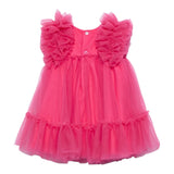 Abel & Lula Abito Mezza Manica Tinta Unita In Tulle per Neonata 502992 FUXIA ABEL & LULA 