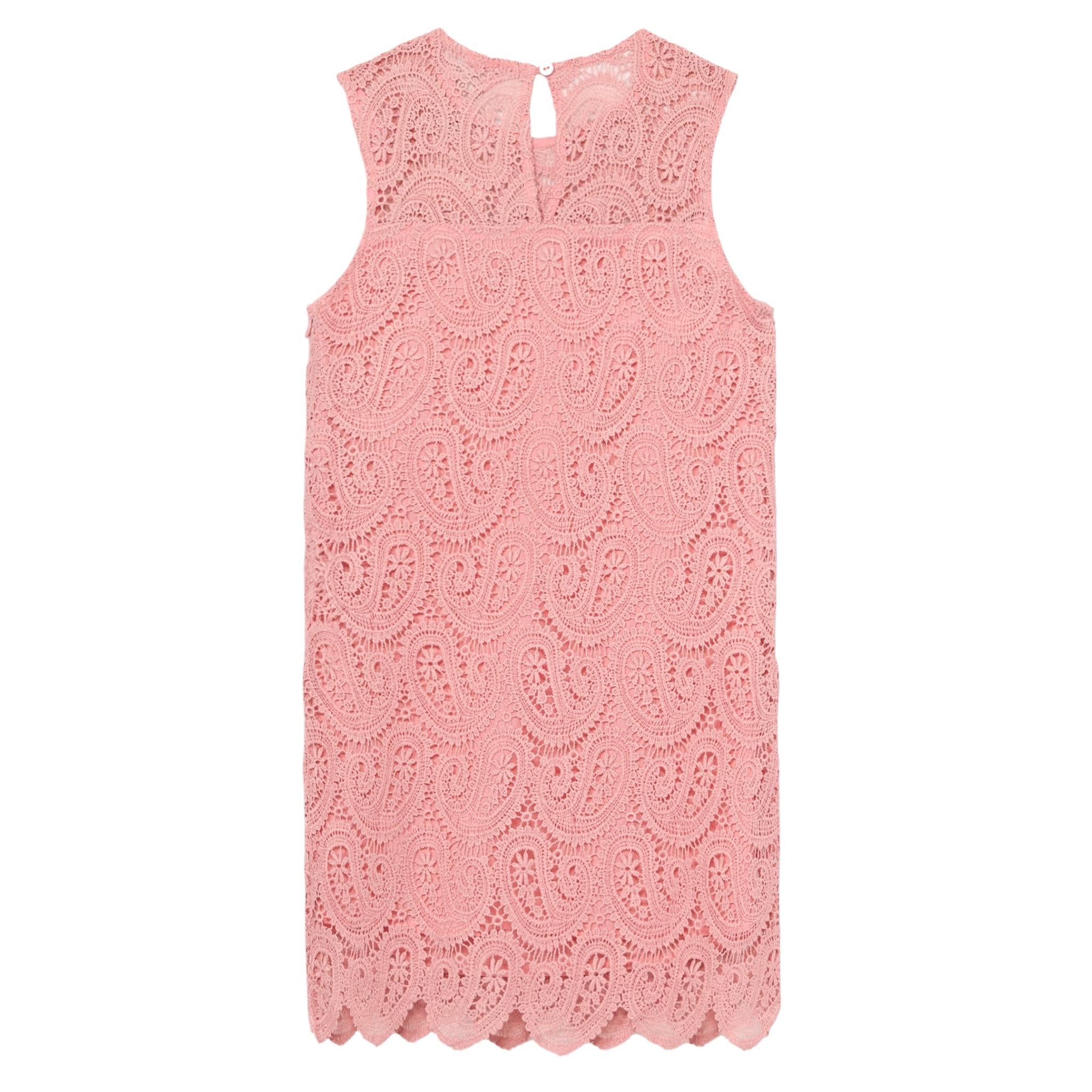 Twinset Abito Giromanica tinta unita Traforato Rosa per Bambina 251GJ2QR3X ROSA TWINSET 