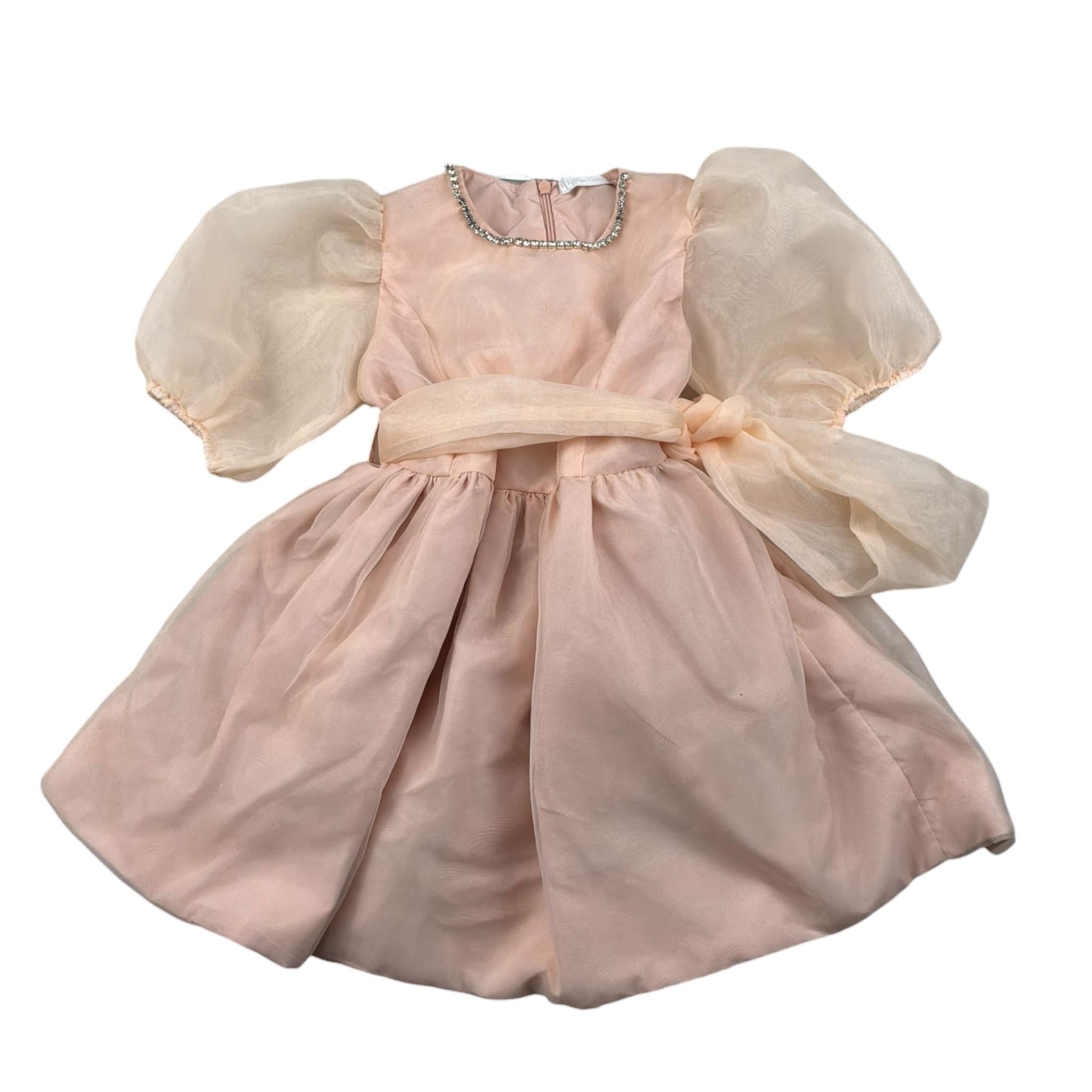 Miss Grant Abito Mezza Manica Tinta Unita per Neonata MG1333N PESCA MISS GRANT 