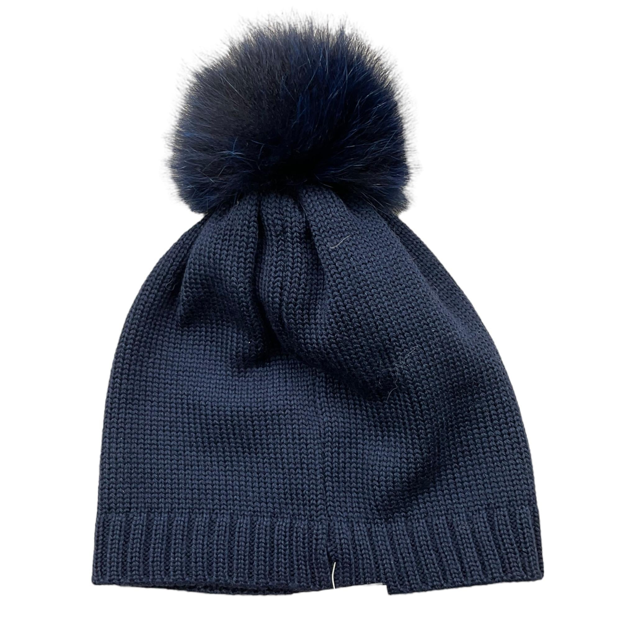 BABY LORD cappello tinta unita con stampa Blu per Bambina 637 BLU BABY LORD 