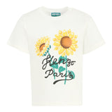 Kenzo T-Shirt Girocollo Tinta Unita con Stampa per Neonata K61108N BIANCO KENZO 