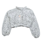 Please Camicia Tinta Unita con Fantasia per Bambina CL13364G73 PANNA PLEASE 