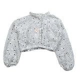 Please Camicia Tinta Unita con Fantasia per Bambina CL13364G73 PANNA PLEASE 