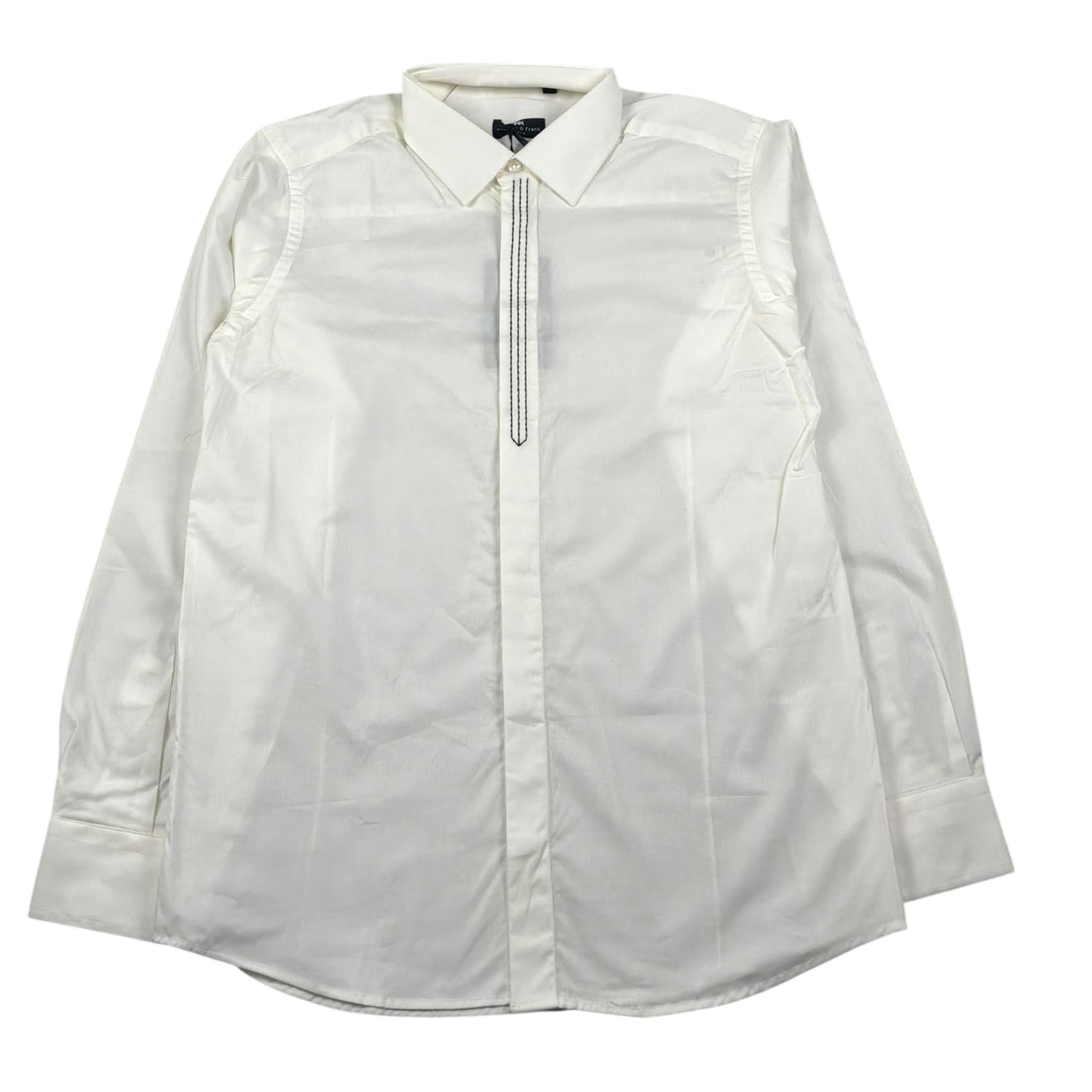 Manuell & Frank Camicia Manica Lunga Tinta Unita per Bambino MF3404R BIANCO MANUELL & FRANK 