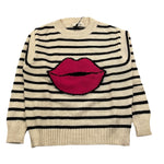 DIXIE maglia girocollo fantasia a righe Panna per Bambina NB20231G67 PANNA DIXIE 