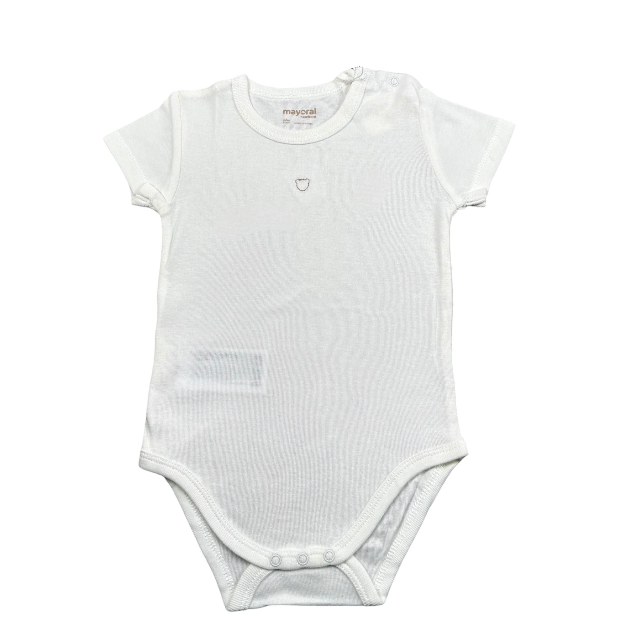 Mayoral Body Mezza Manica Tinta Unita per Neonato 2707 BIANCO MAYORAL 