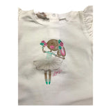 Liu Jo T-Shirt Tinta Unita Girocollo con Stampa per Neonata HA5064 BIANCO LIU JO 