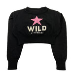 JOHN RICHMOND maglia girocollo tinta unita con stampa in contrasto Nero per Bambina RGA24106MAX NERO JOHN RICHMOND 