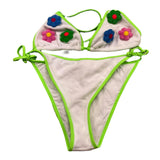 Saint Barth Costume 2 Pezzi Triangolo-Mutandina Tinta Unita per Bambina TERRY BIANCO SAINT BARTH 