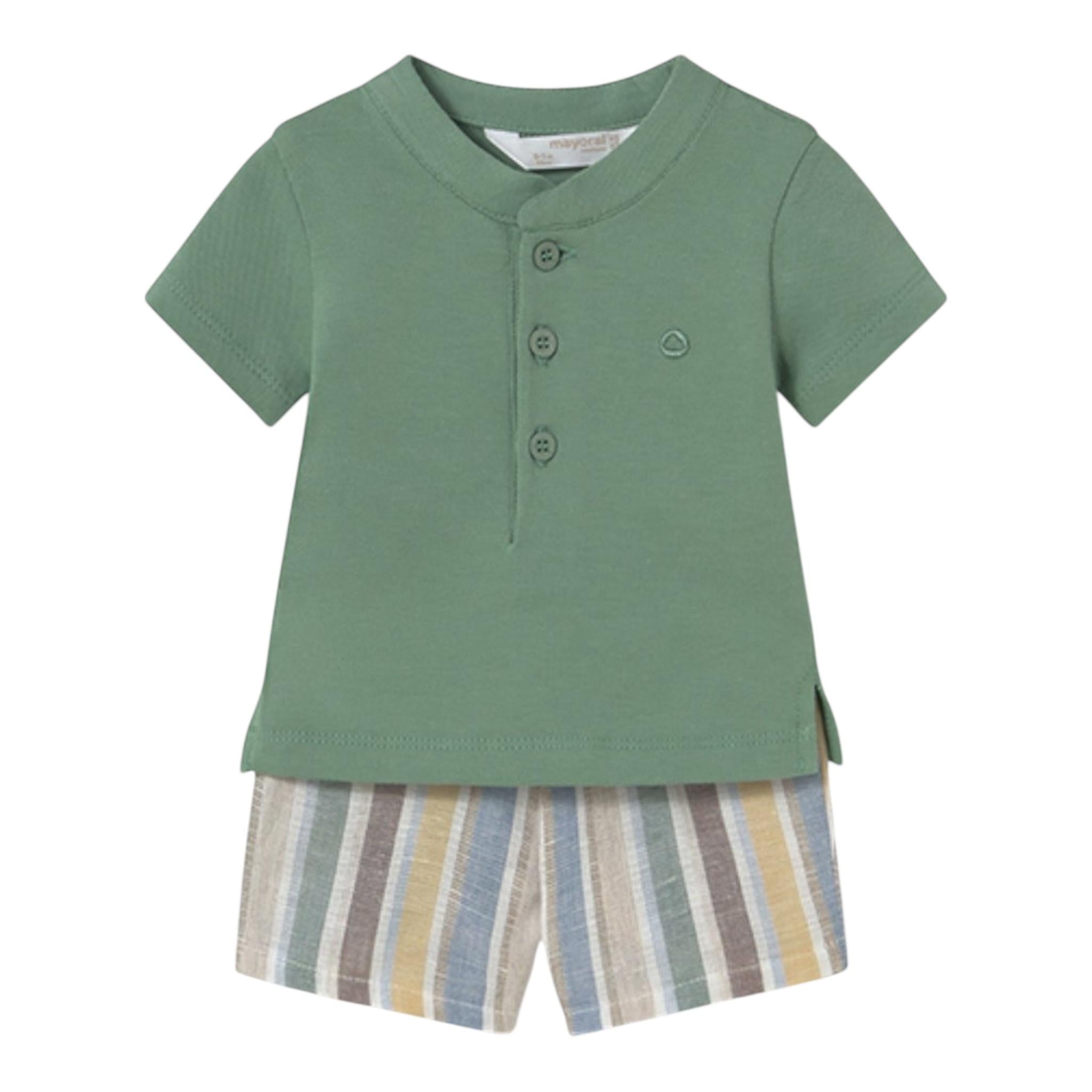 Mayoral Completo 2 Pezzi T-Shirt-Bermuda per Neonato 1217 VERDE MAYORAL 