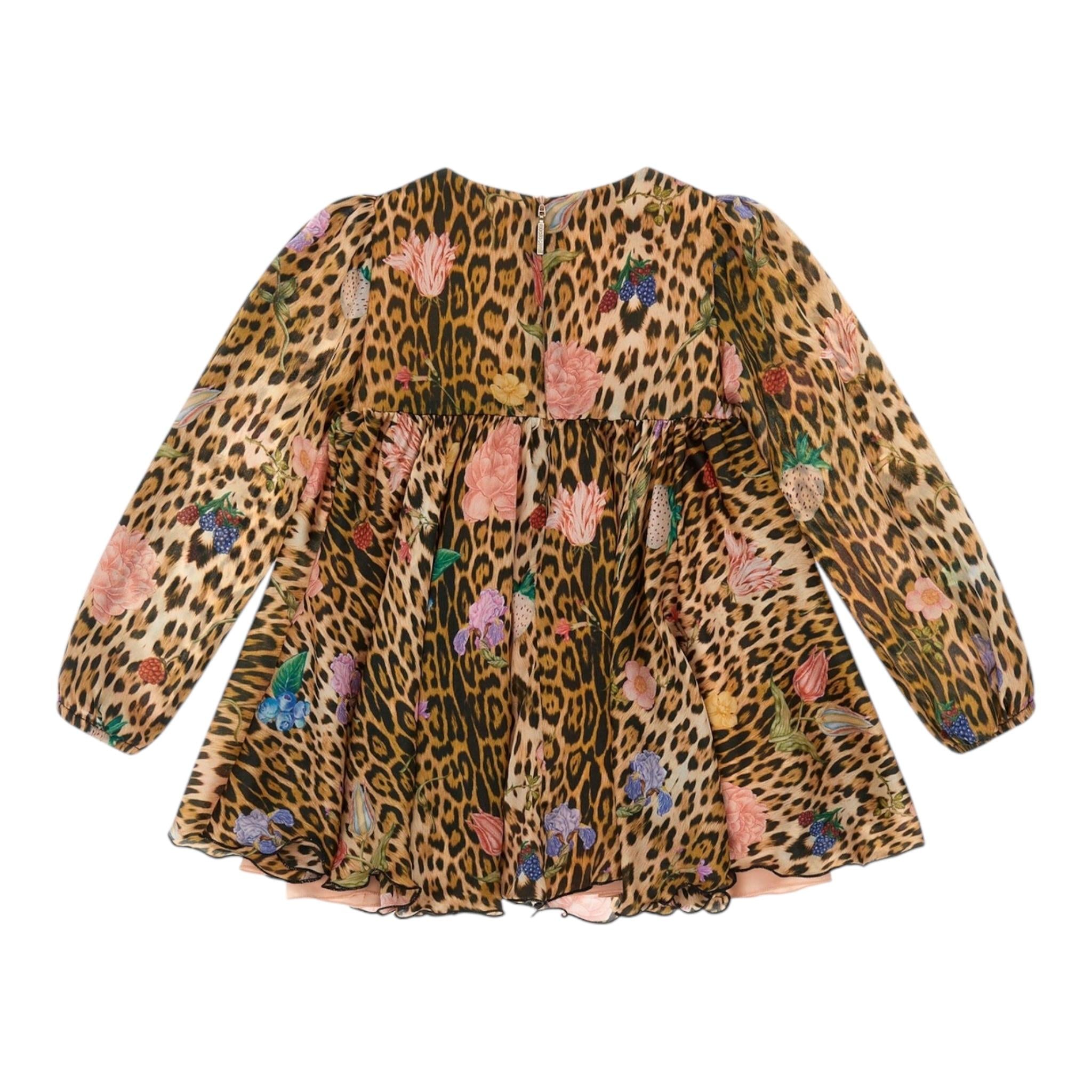 ROBERTO CAVALLI abito manica lunga fantasia maculata Beige per Bambina TJT104J BEIGE ROBERTO CAVALLI 