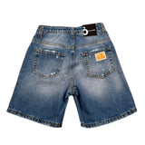 Patriot Bermuda In Denim Tinta Unita con Strappi per Bambino PB3S2SPCK25M25 AZZURRO PATRIOT 