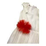 Liu Jo Abito Mezza Manica Tinta Uninta con Applicazione per Neonata KA4041N BIANCO LIU JO 