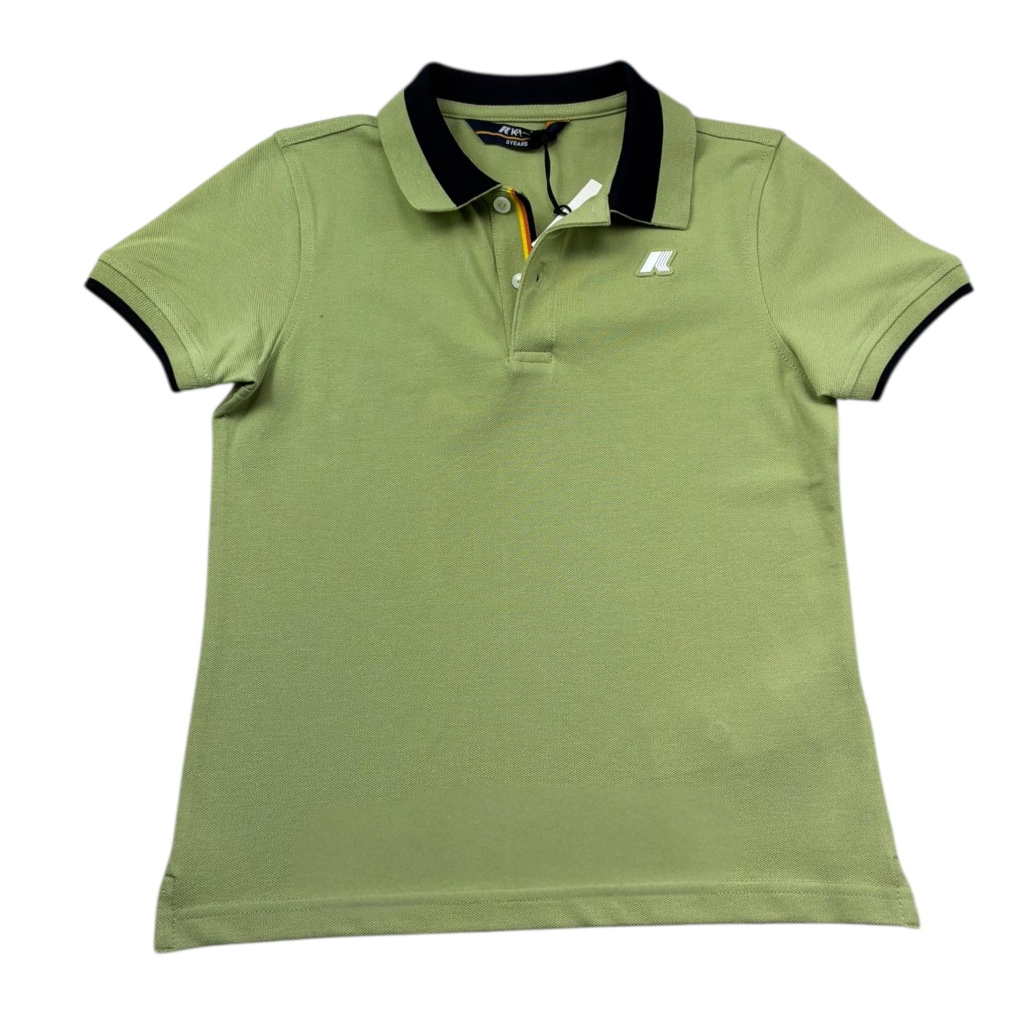 K-Way Polo Mezza Manica con Colletto In Contrasto per Bambino K6126PW VERDE K-WAY 