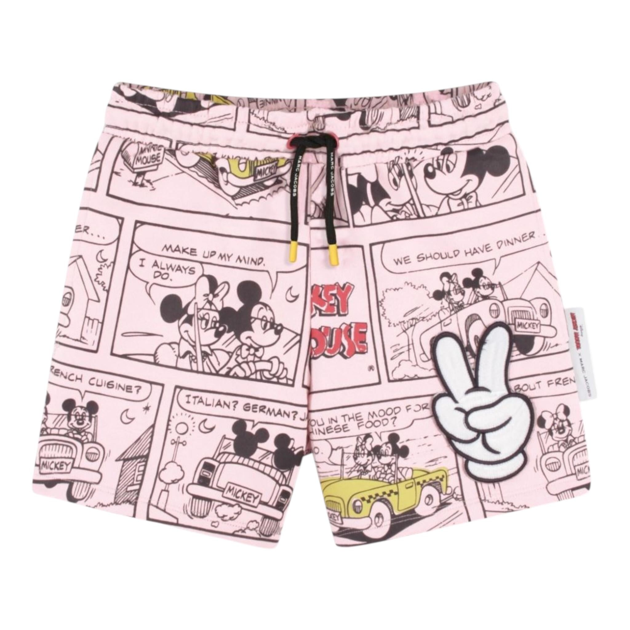 Marc Jacobs Short Tinta Unita con Stampa Topolino per Neonata W60488N ROSA MARC JACOBS 