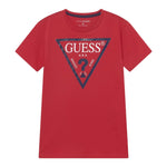 Guess T-Shirt Tinta Unita con Stampa per Neonato N73I55K8HM0NX ROSSO GUESS 