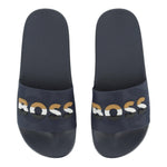 Boss Ciabatte Tinta Unita con Logo per Bambino J52269 BLU BOSS 