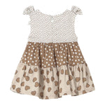Mayoral Abito Bicolore con Fantasia A Pois Bianco/Marrone per Neonata 1868X BIANCO/MARRONE MAYORAL 