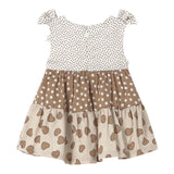Mayoral Abito Bicolore con Fantasia A Pois Bianco/Marrone per Neonata 1868X BIANCO/MARRONE MAYORAL 