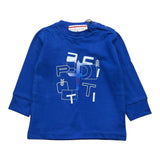 CESARE PACIOTTI shirt girocollo tinta unita con stampa in contrasto Blu per Neonato TSP5315BN BLU CESARE PACIOTTI 