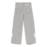 STELLA McCARTNEY jeans tinta unita con ricamo cavallo Grigio per Bambina TV6A80 GRIGIO STELLA McCARTNEY 