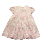 M+E' Abito Tinta Unita con Fantasia Fiori per Neonata UE1775 BIANCO M+E' 