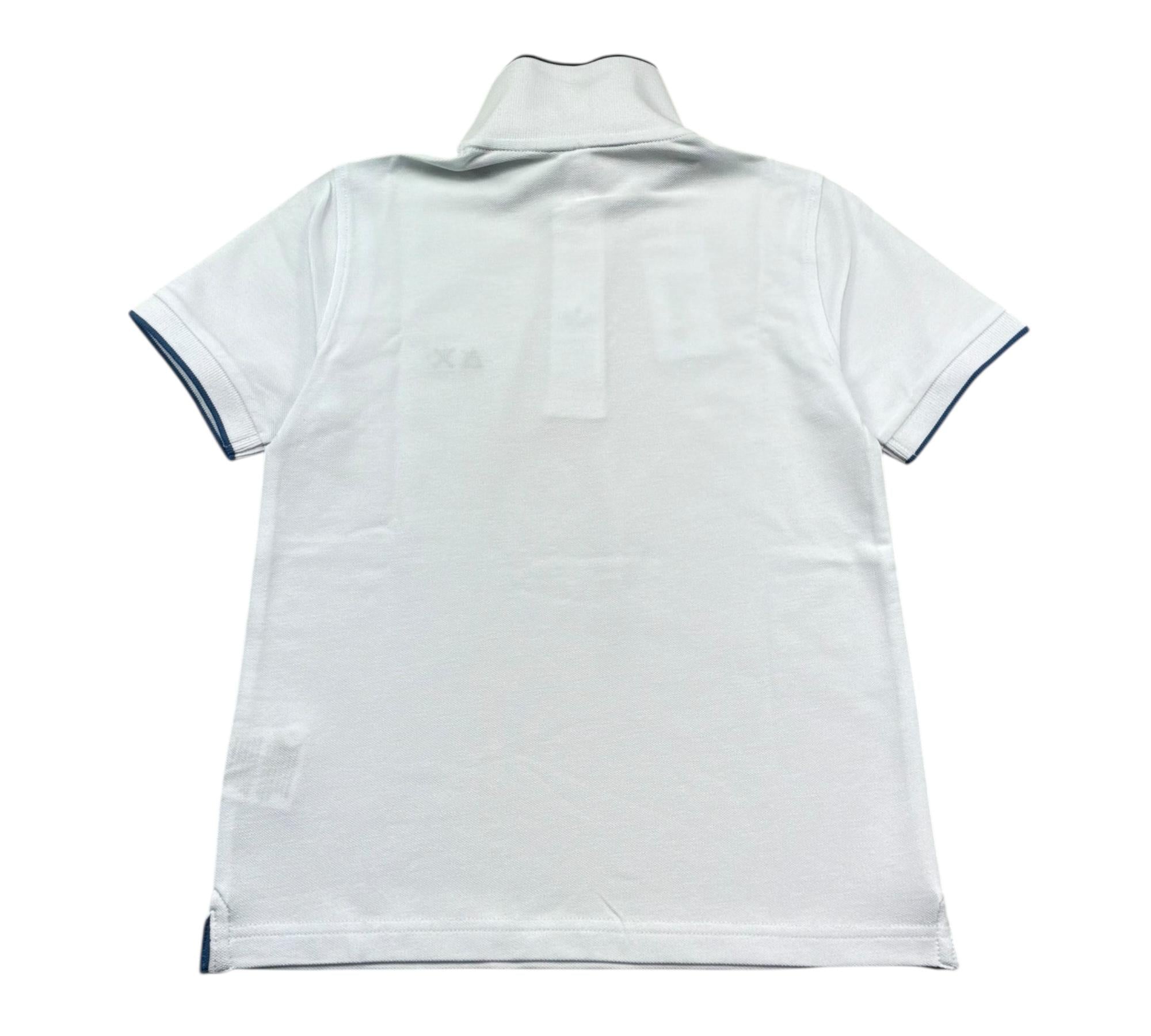 Sun68 Polo Mezza Manica Tinta Unita con Logo per Bambino A34313 BIANCO SUN68 