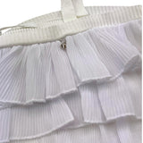 Met Top Tinta Unita con Rouches per Bambina ME291 BIANCO MET 