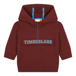 TIMBERLAND felpa chiusa con cappuccio tinta unita con logo Bordeaux per Neonato T60260N BORDEAUX TIMBERLAND 