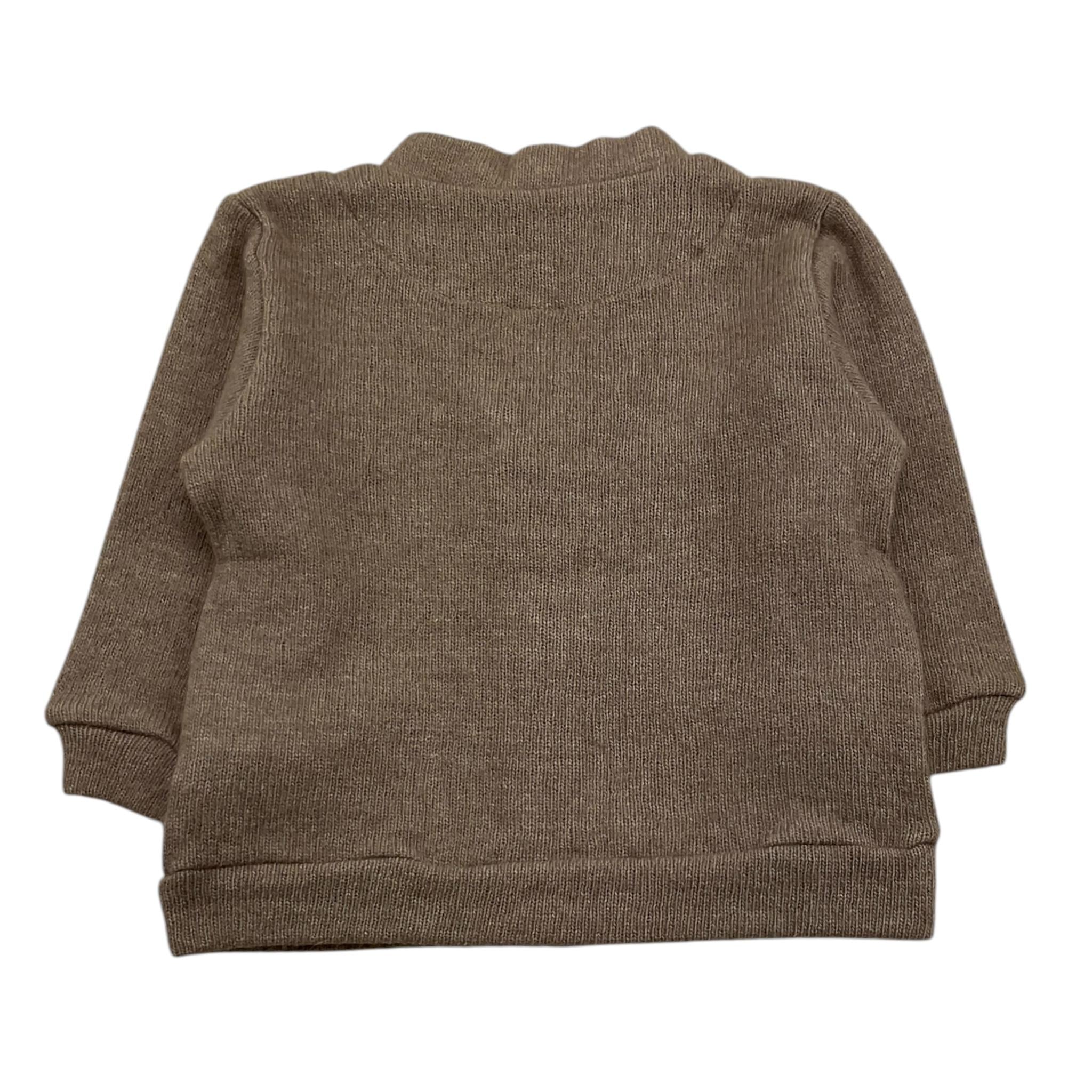 LALALU' cardigan tinta unita con taschini Tortora per Neonato MGL3N TORTORA LALALU' 