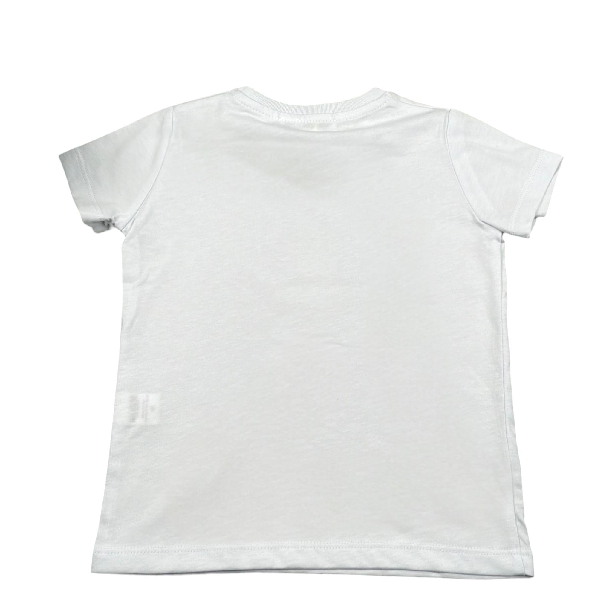 Mousse T-Shirt Girocollo Tinta Unita con Stampa per Bambino DINOBEACHX BIANCO MOUSSE 