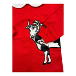 MOSCHINO tutina tinta unita con stampa Rosso per Neonata M1Y037 ROSSO MOSCHINO 