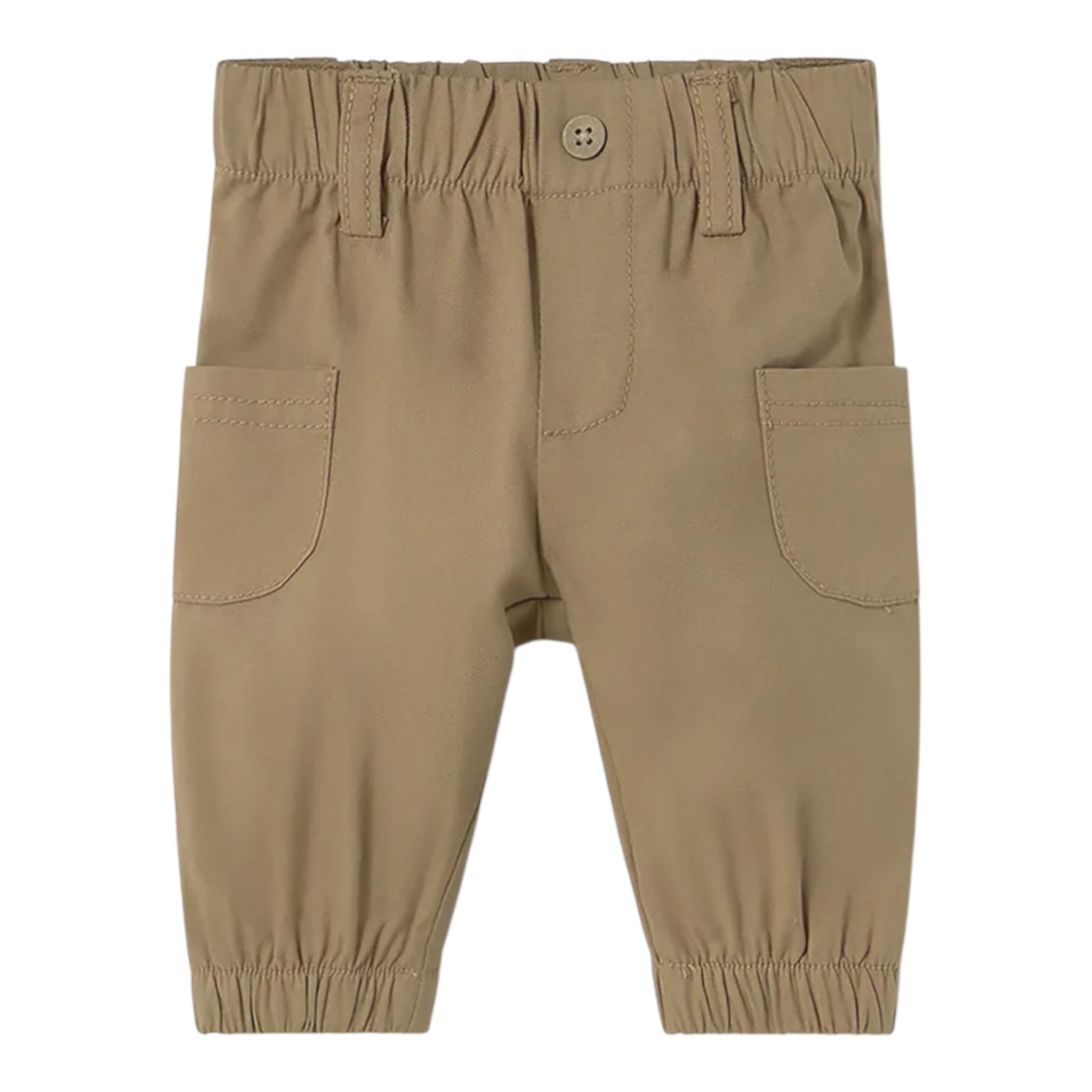 Mayoral Pantalone tinta unita con Elastico In Vita Beige per Neonato 16533 BEIGE MAYORAL 