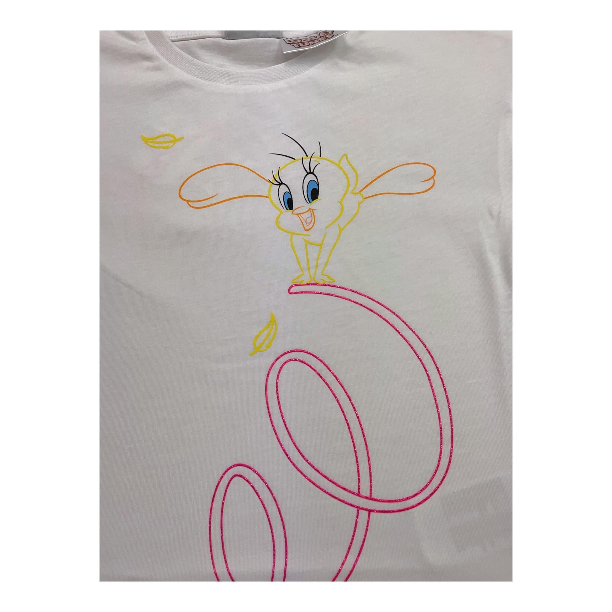 DIADORA t-shirt girocollo tinta unita stampa looney tunes Bianco per Bambina 502180951 BIANCO DIADORA 