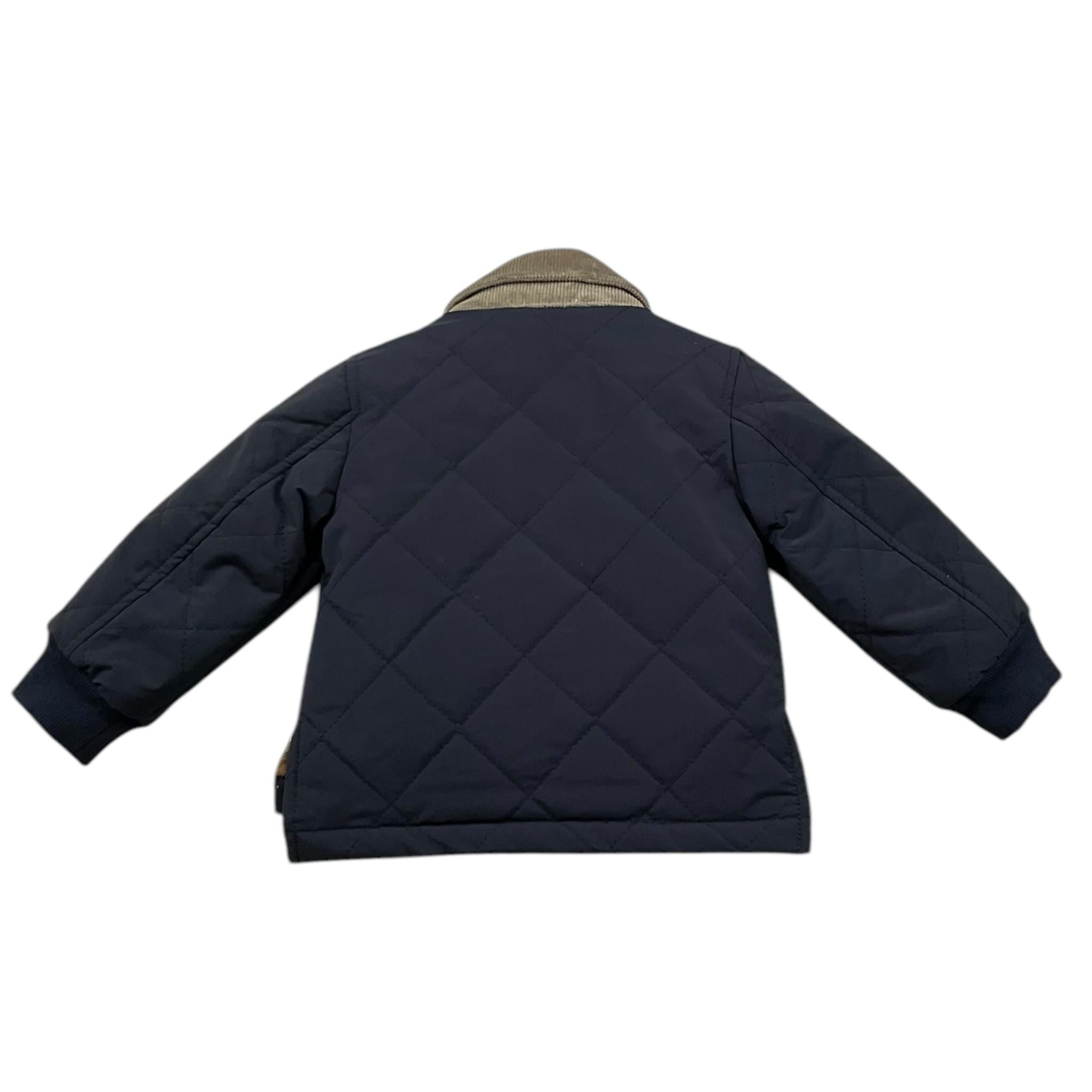 TRUSSARDI giubbino tinta unita con colletto in contrasto Blu per Neonato TIA25102GB BLU TRUSSARDI 