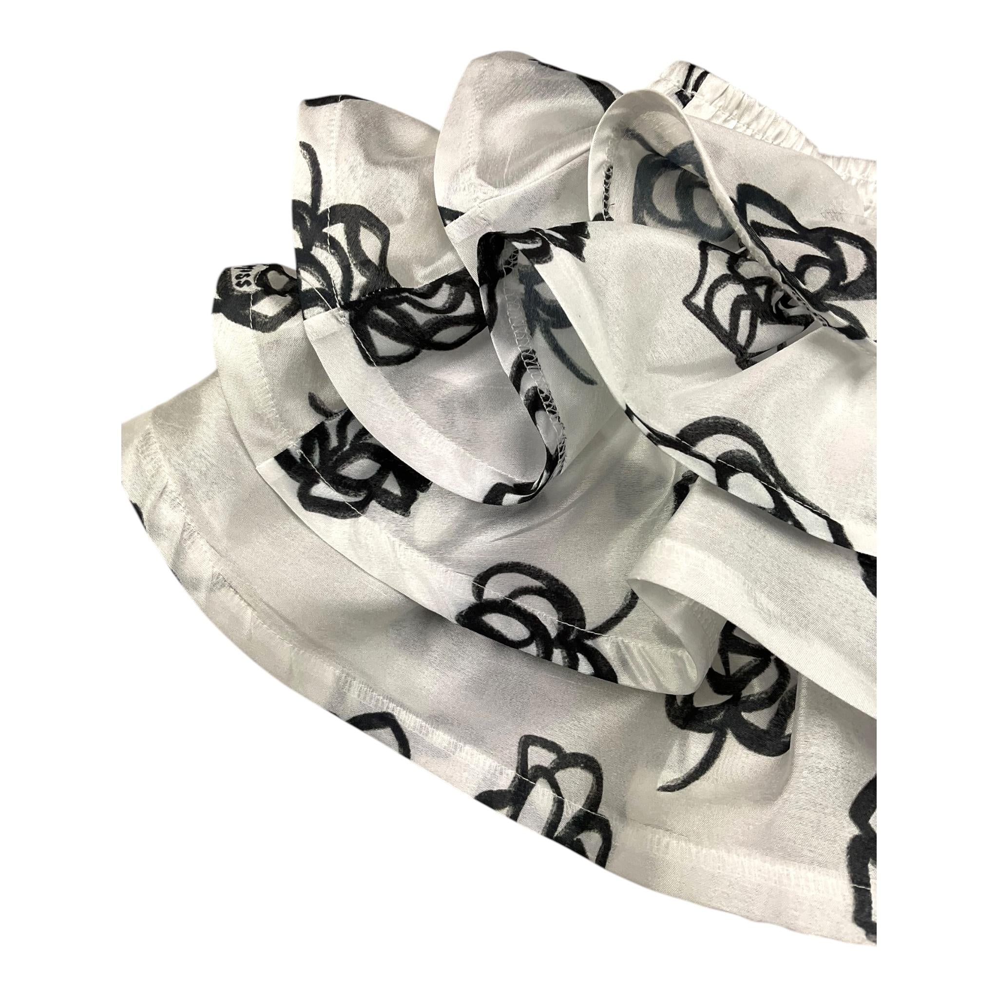 MISS GRANT gonna tinta unita cn balze e stampa fantasia Bianco per Neonata MG1132 BIANCO MISS GRANT 