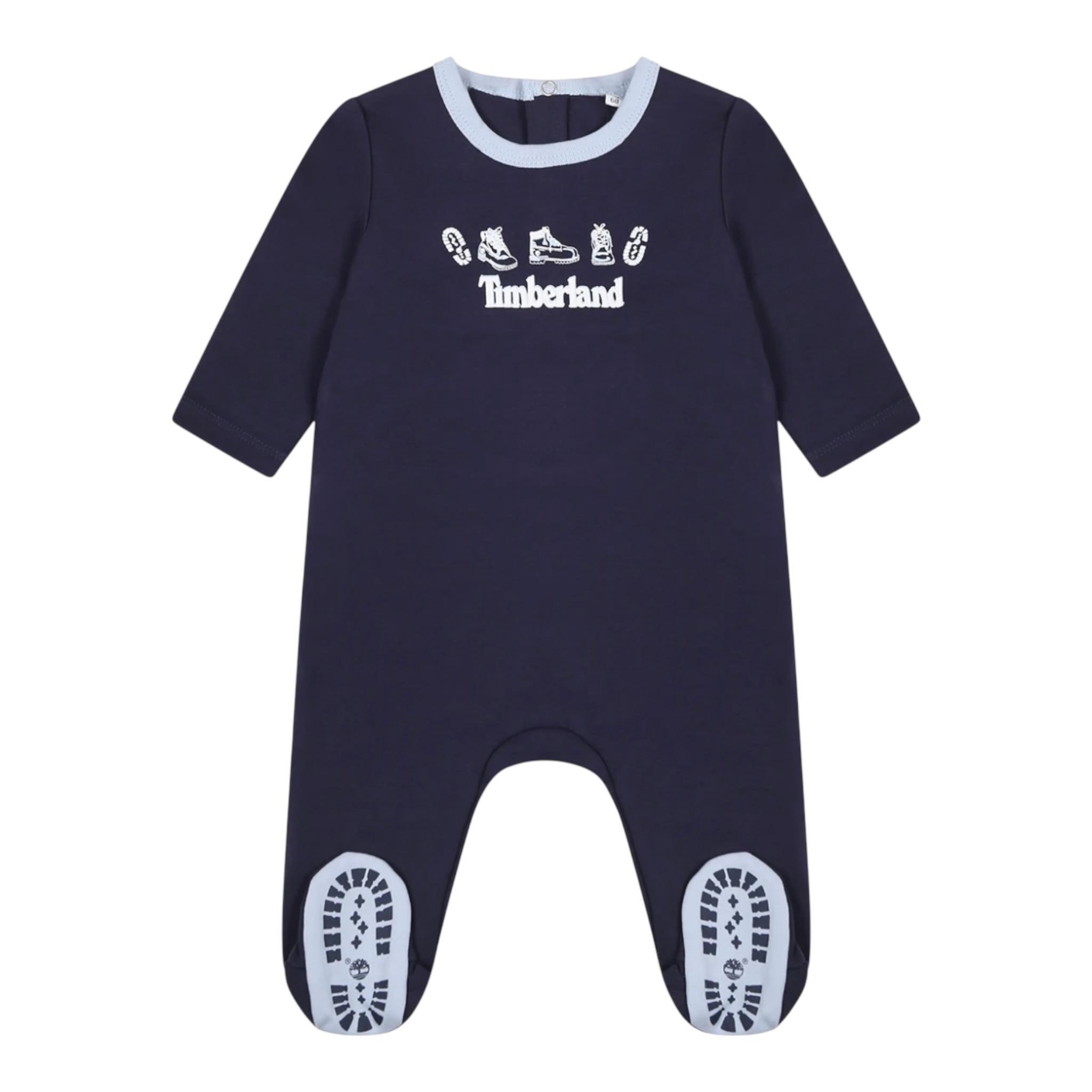 Timberland Tutina tinta unita con Logo Blu per Neonato T98314 BLU TIMBERLAND 