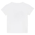 Liu Jo T-Shirt Girocollo Tinta Unita con Stampa E Brillantini per Bambina KA5093X BIANCO LIU JO 