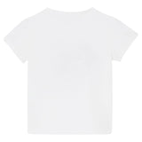 Liu Jo T-Shirt Girocollo Tinta Unita con Stampa E Brillantini per Bambina KA5093X BIANCO LIU JO 