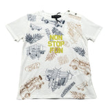 Please T-Shirt Girocollo Tinta Unita con Stampa per Bambino MBA3030B71J BIANCO PLEASE 