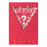 Guess Abito Giromanica Tinta Unita con Logo E Culotte per Neonata A5GK06K6YW4 FRAGOLA GUESS 
