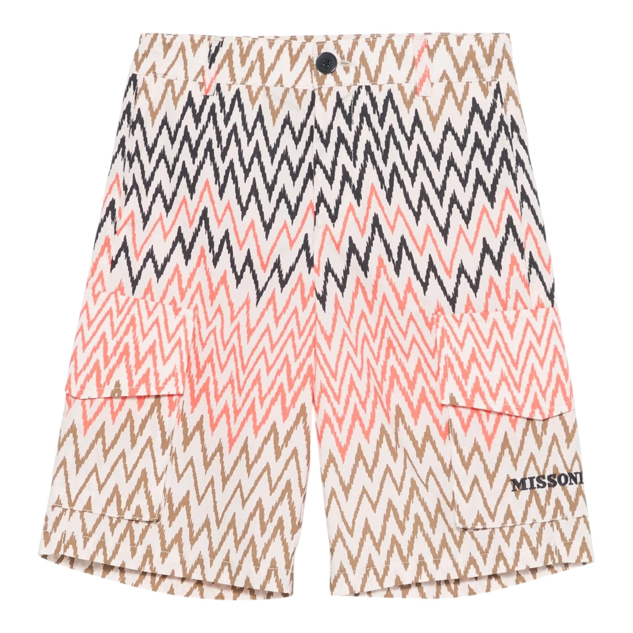 Missoni Bermuda Stampa Fantasia con Tasconi per Bambino MW6P69 MULTICOLOR MISSONI 