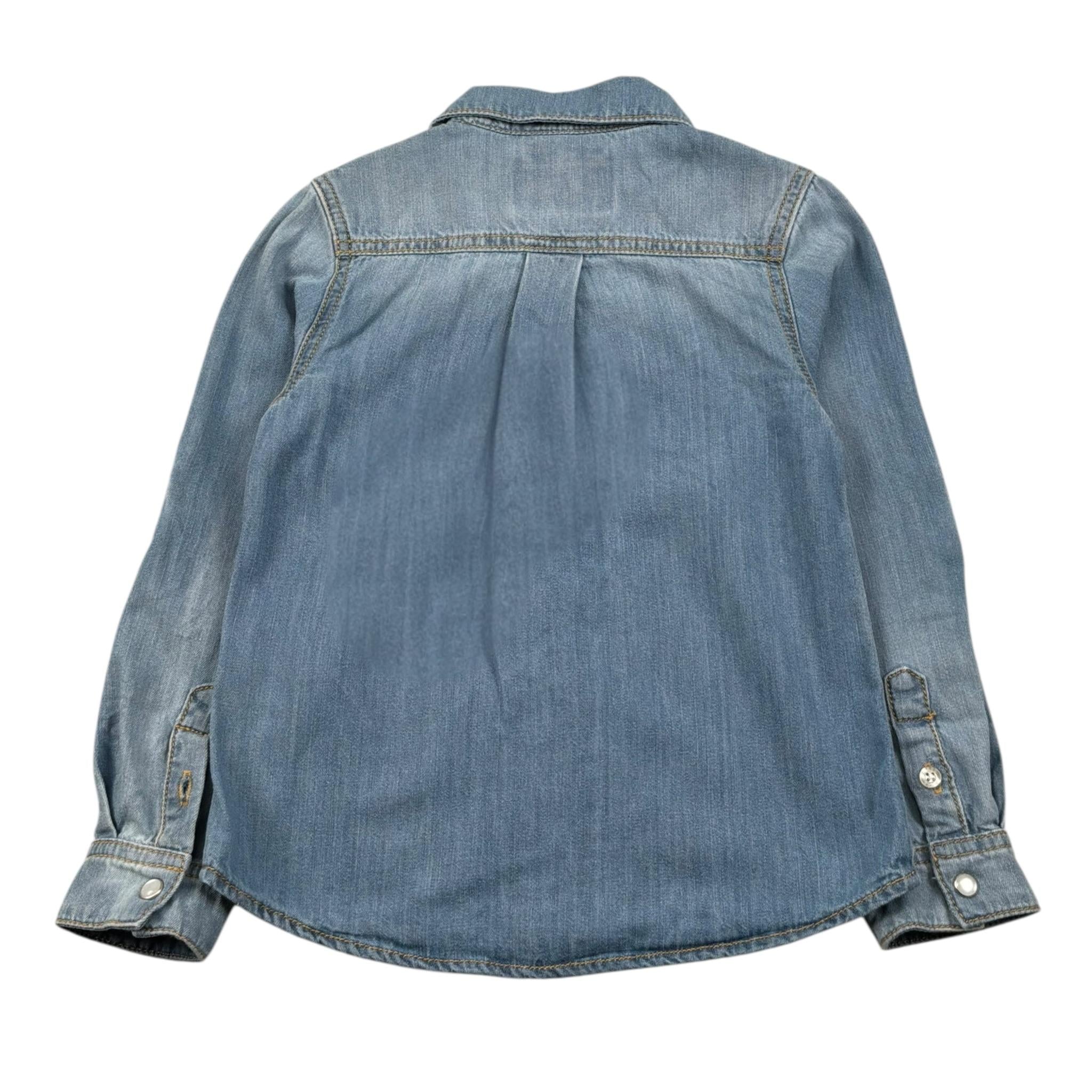 Guess Camicia Manica Lunga In Denim per Bambino N5RH05D5K80JX AZZURRO GUESS 