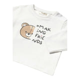 Mayoral Shirt Girocollo Tinta Unita con Stampa per Neonato 1038 BIANCO MAYORAL 