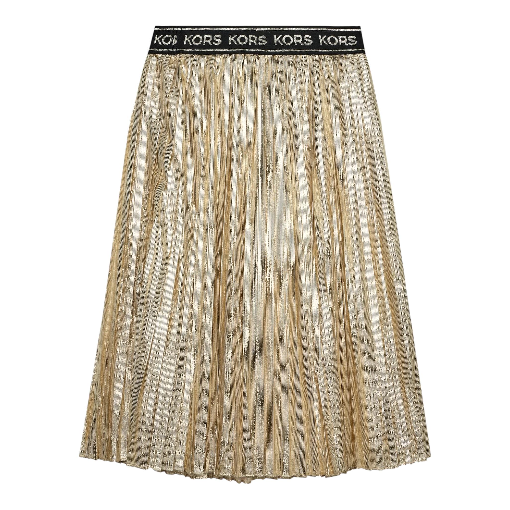 Michael Kors Gonna tinta unita con Elastico In Vita Oro per Bambina R13128 ORO MICHAEL KORS 