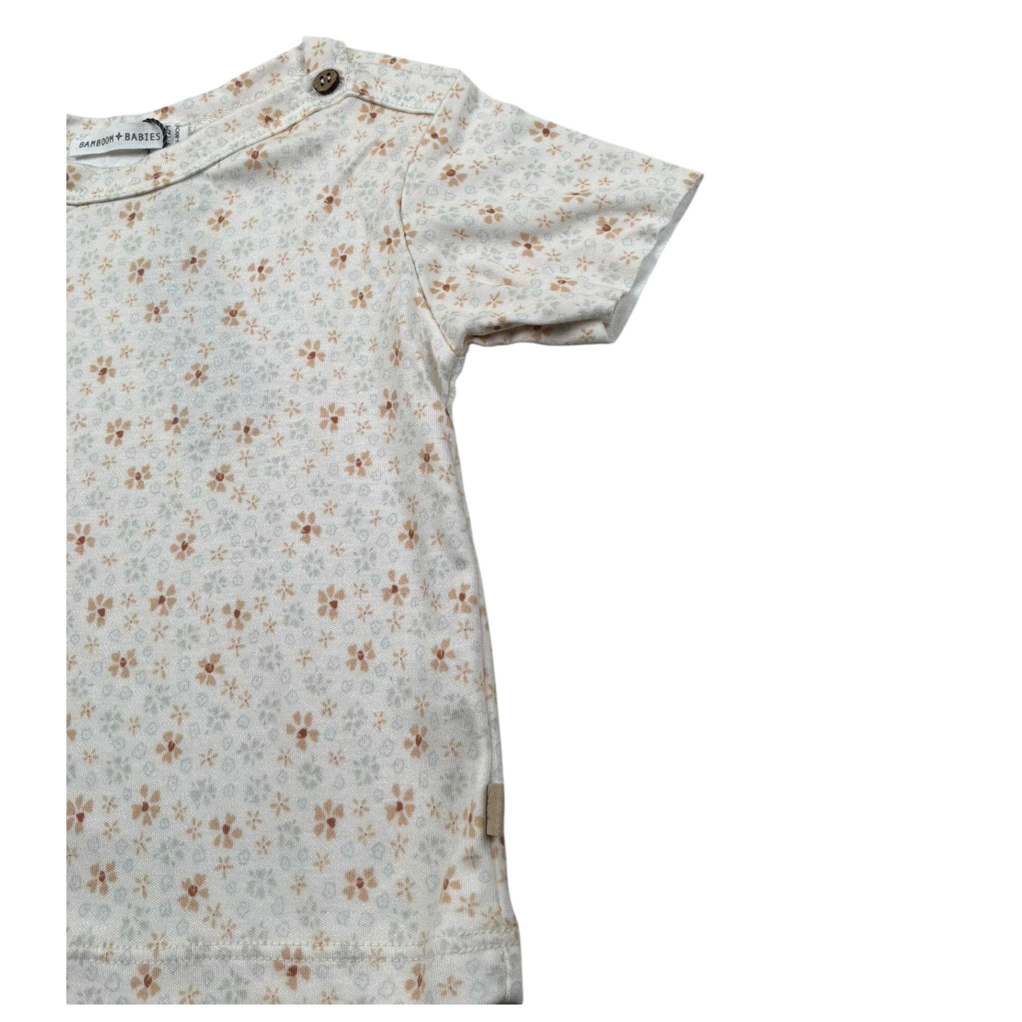 Bamboom+Babies T-Shirt Girocollo Tinta Unita con Stampa per Neonata 424 PANNA BAMBOOM+BABIES 