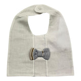 Barcellino Bavetta Tinta Unita con Papillon Applicato per Neonato 120106 BIANCO BARCELLINO 